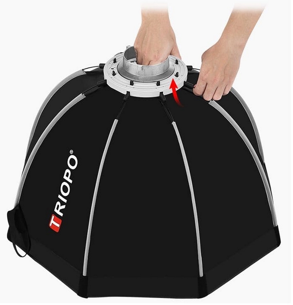 Softbox bát giác thao tác nhanh Triopo K2-55 Tổ Ong ngàm Bowen